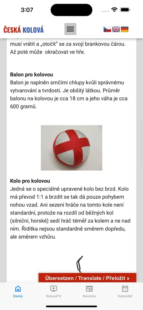 Česká Kolová — obrazovka 3