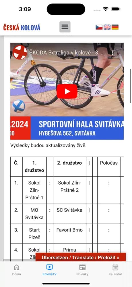 Česká Kolová — obrazovka 2