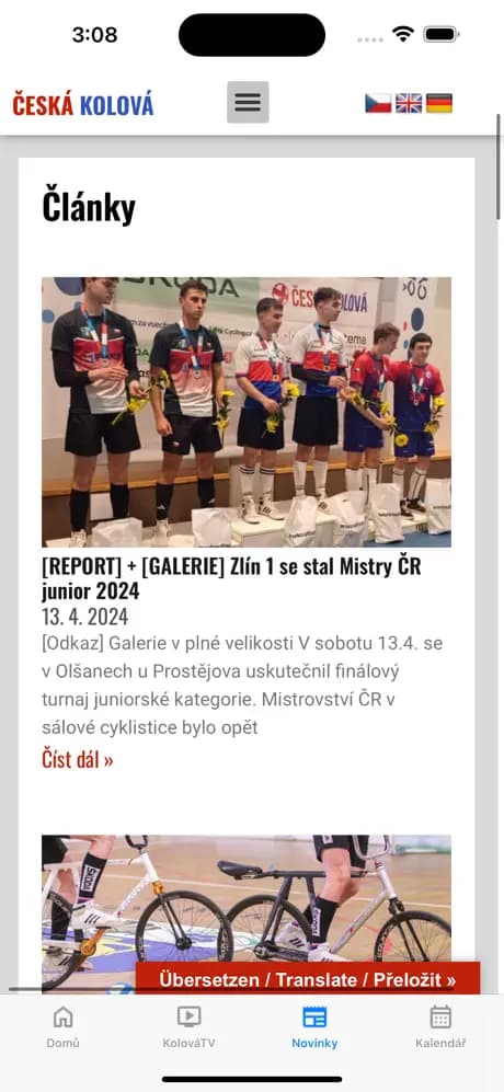 Česká Kolová — obrazovka 4