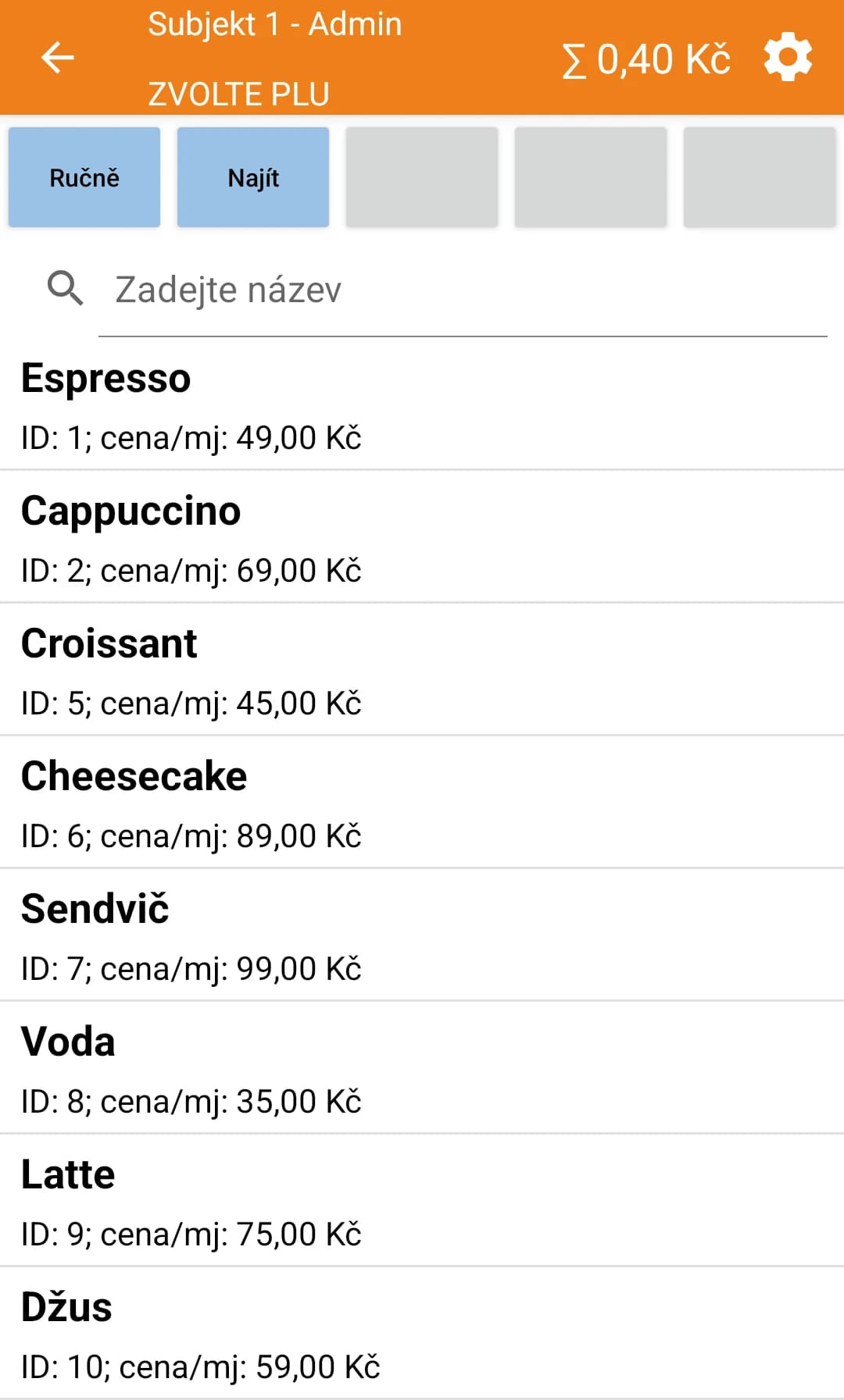 Conto Mobile – pokladna pro Android — obrazovka 2