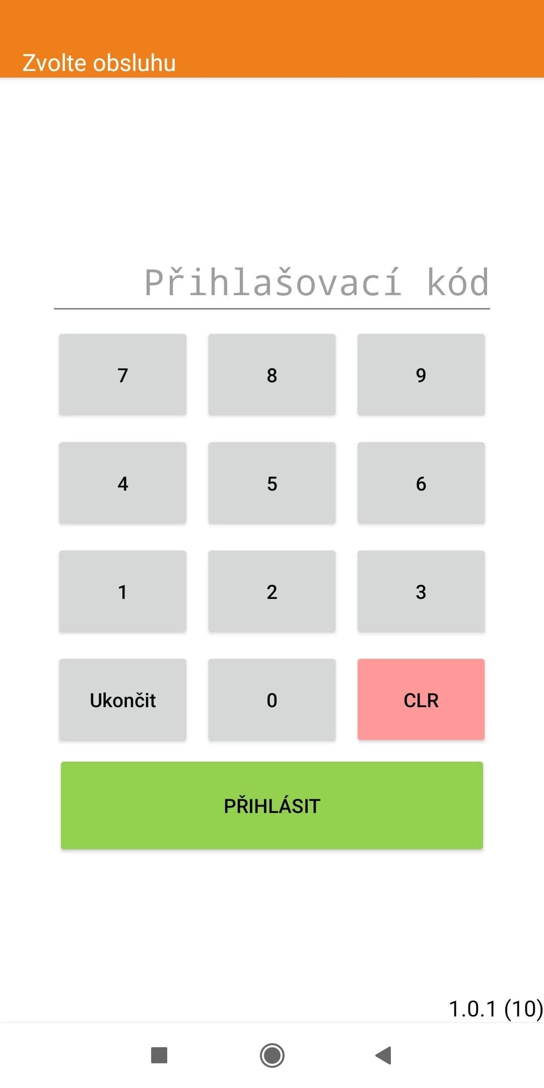 EET pokladna Conto Mobile — obrazovka 4