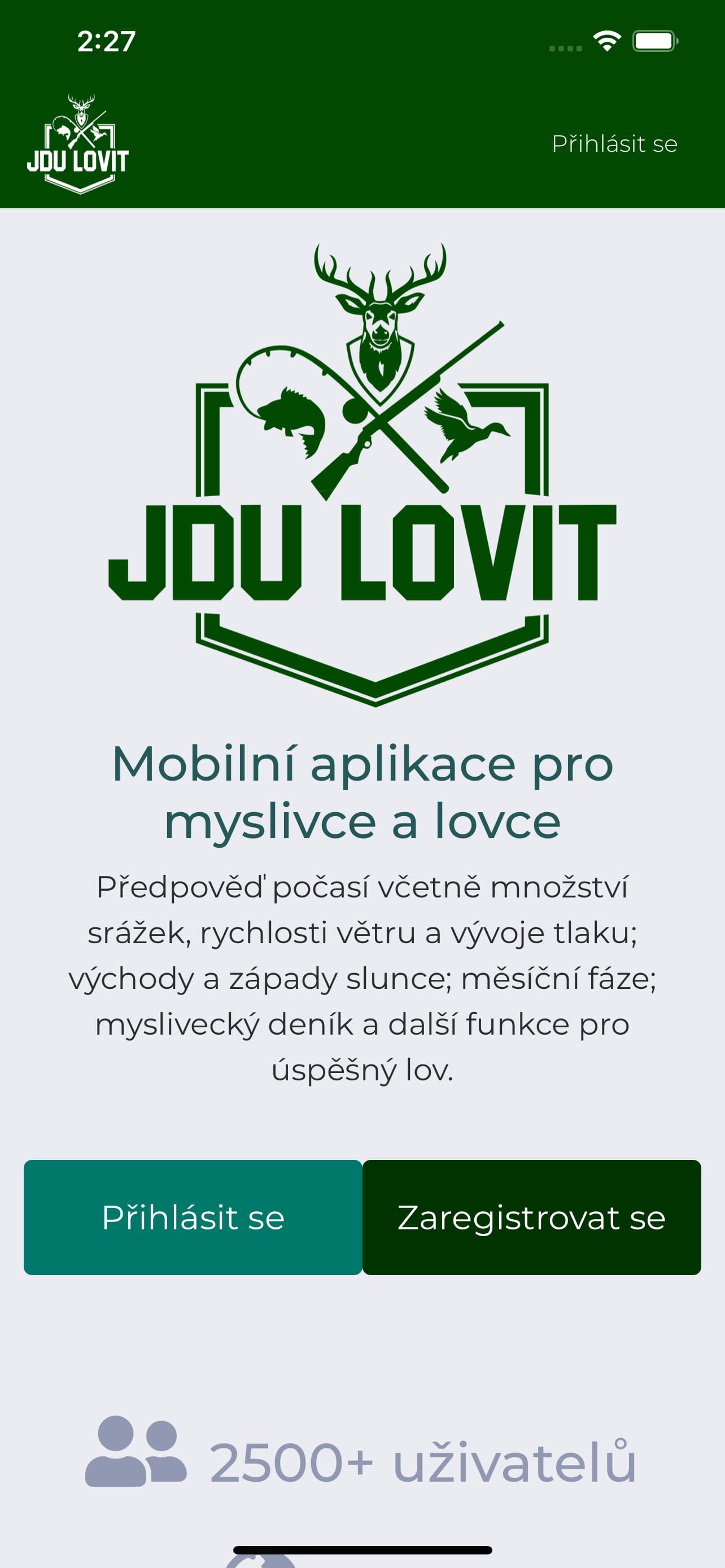 JduLovit — obrazovka 1