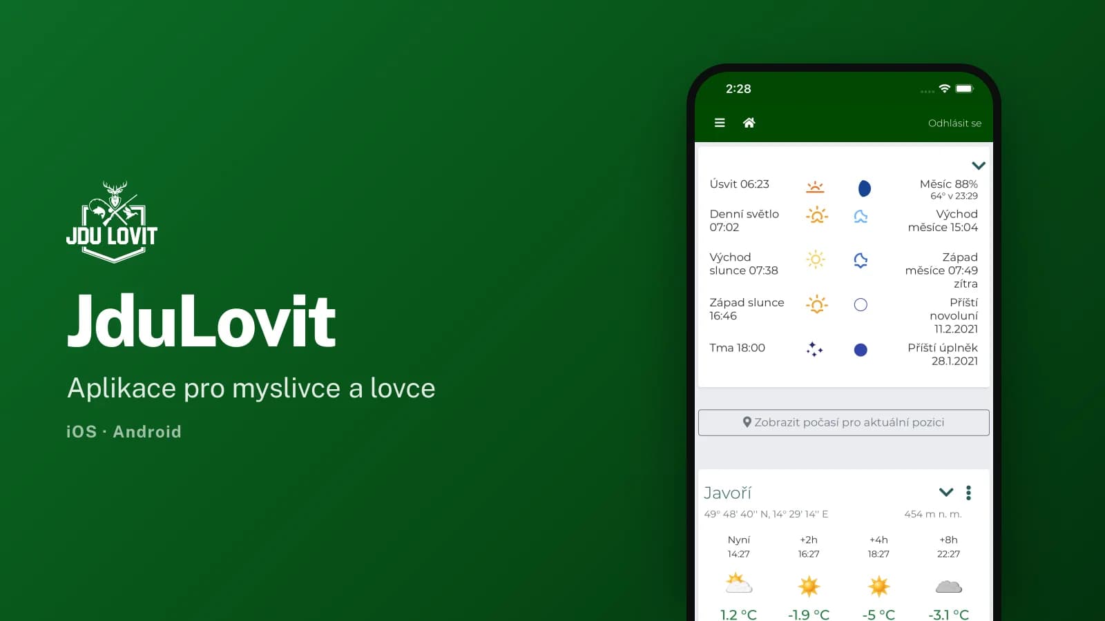 JduLovit — náhled projektu