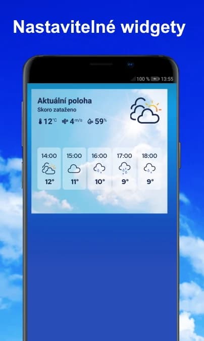 Počasí a radar Meteocentrum — obrazovka 5