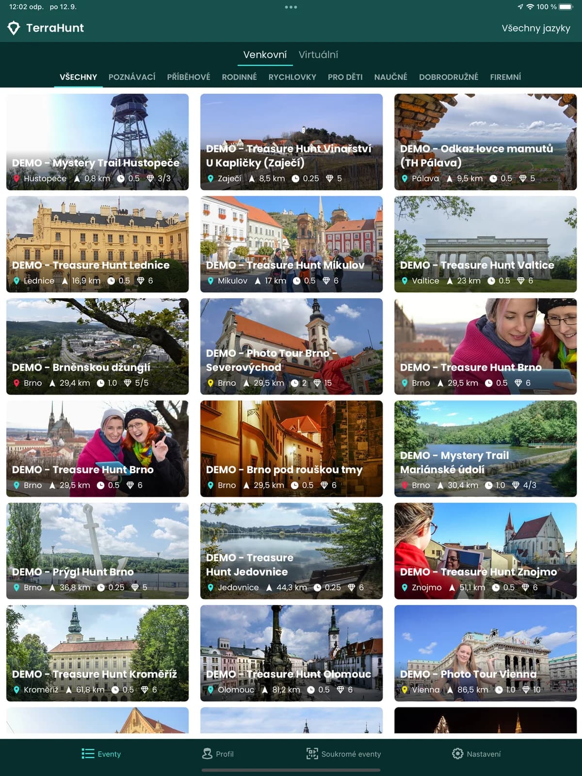 TerraHunt na iPadu — obrazovka 1