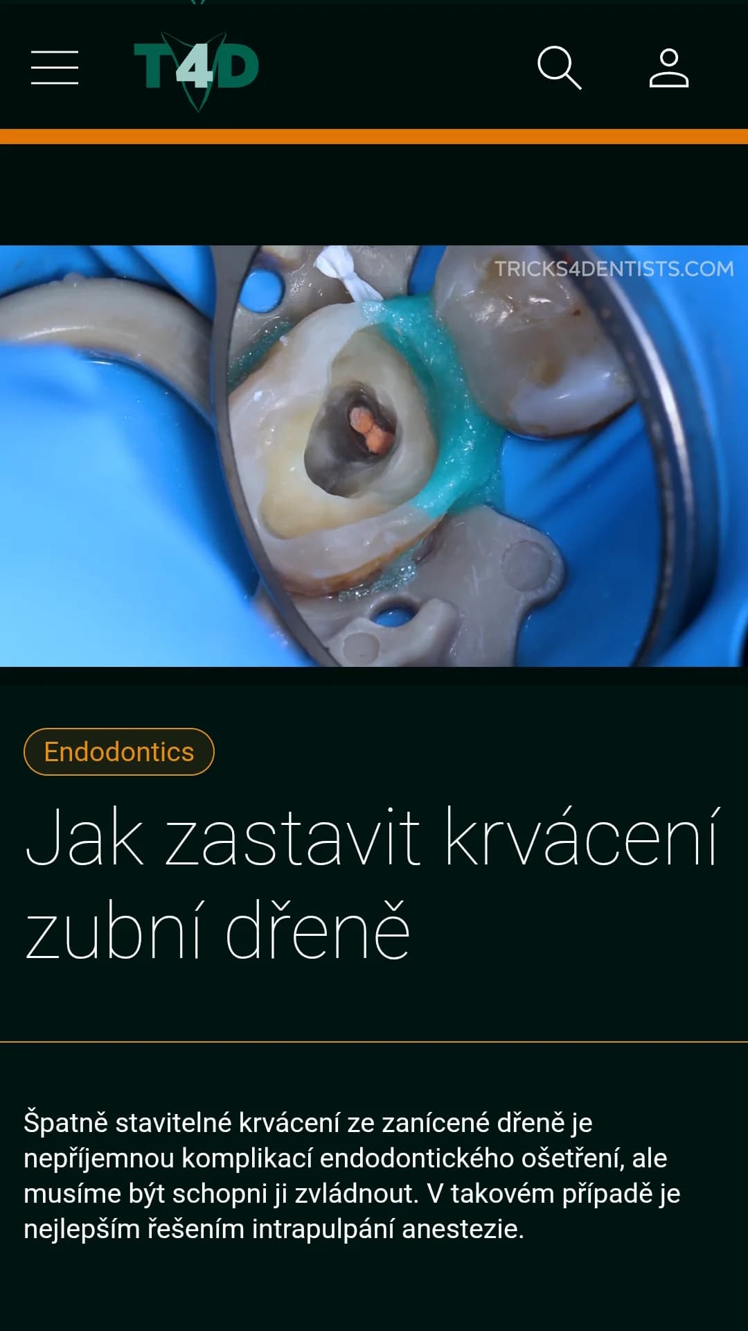 Snímek obrazovky aplikace T4D Academy – Každý postup krok za krokem
