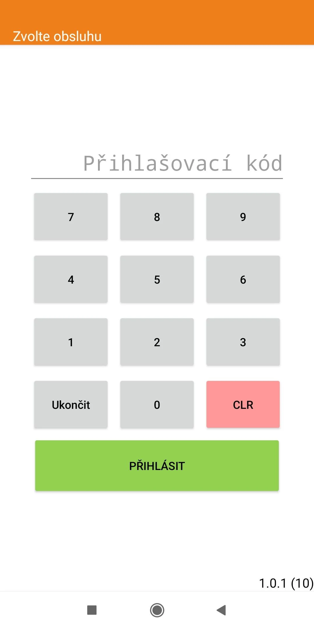EET pokladna Conto Mobile — obrazovka 4