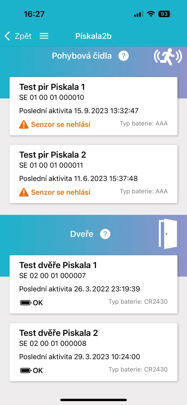 eHelper — obrazovka 2