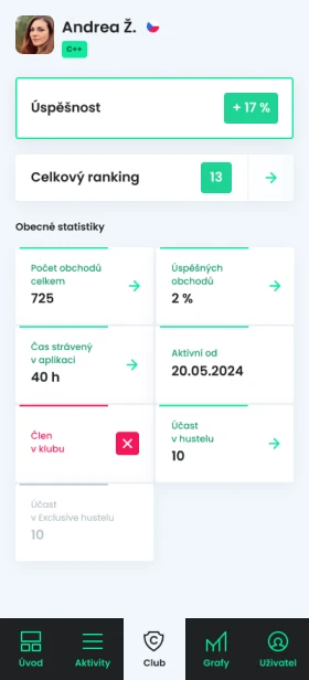 Skip Trading — obrazovka 1