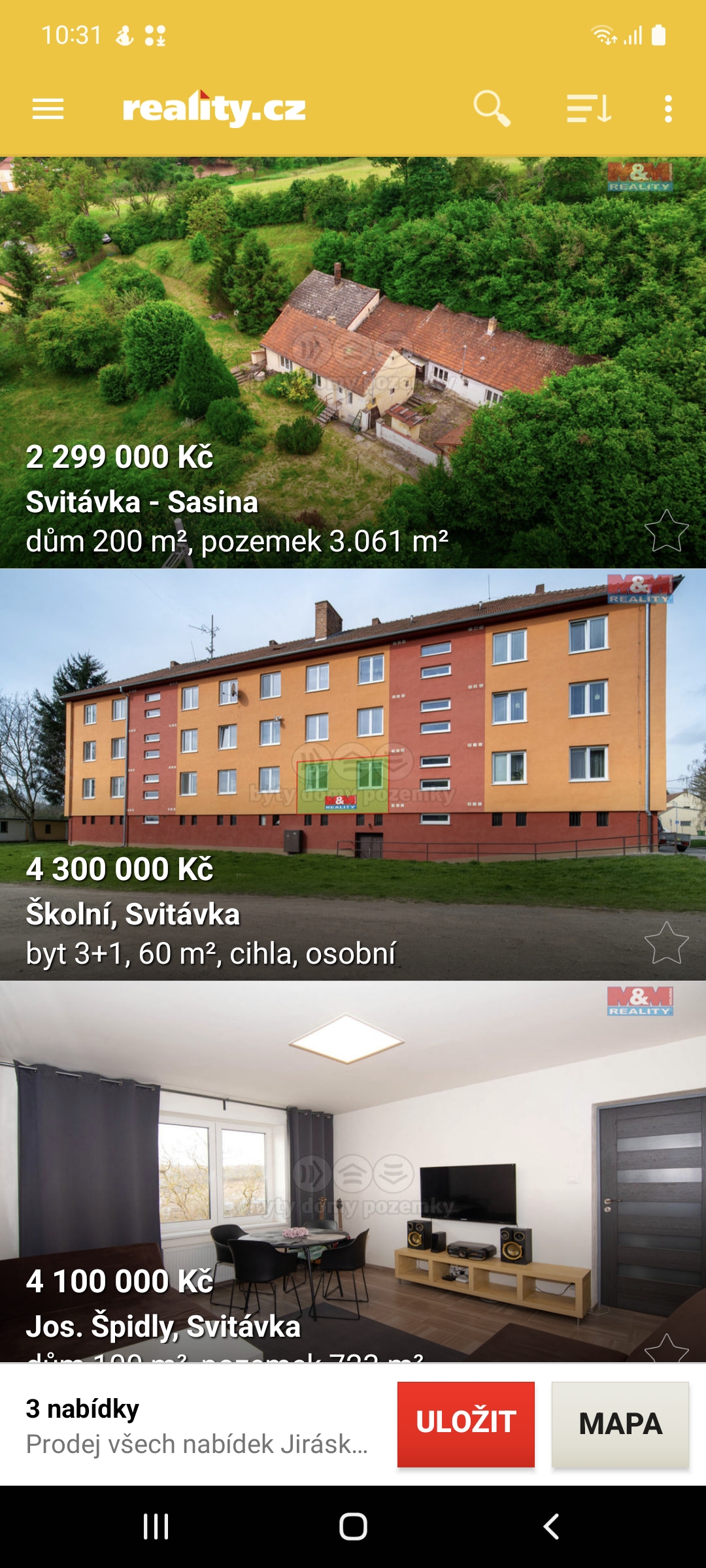 Propojení s webem funkcí MOJE REALITY: